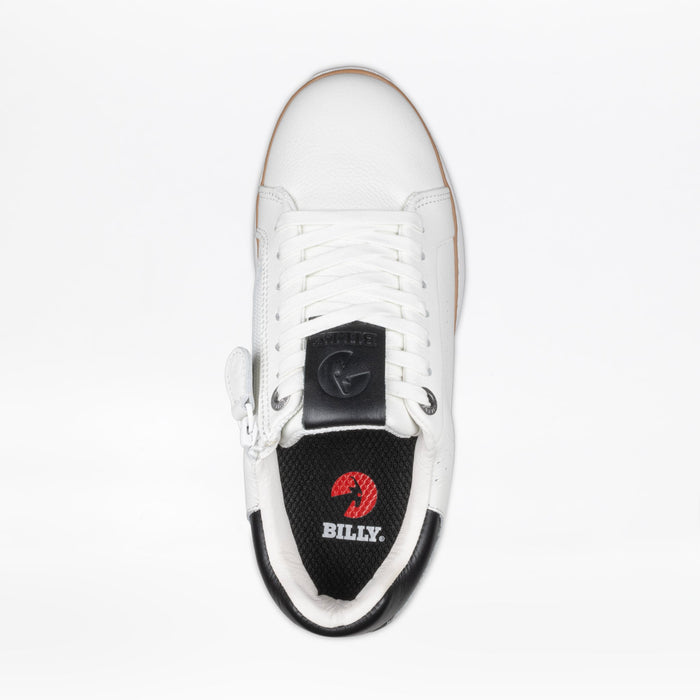 Women's White Leather BILLY Comfort Luxe