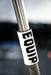 Detail of Equip Products Barbell Markers for Visually Impaired in use on a barbell.