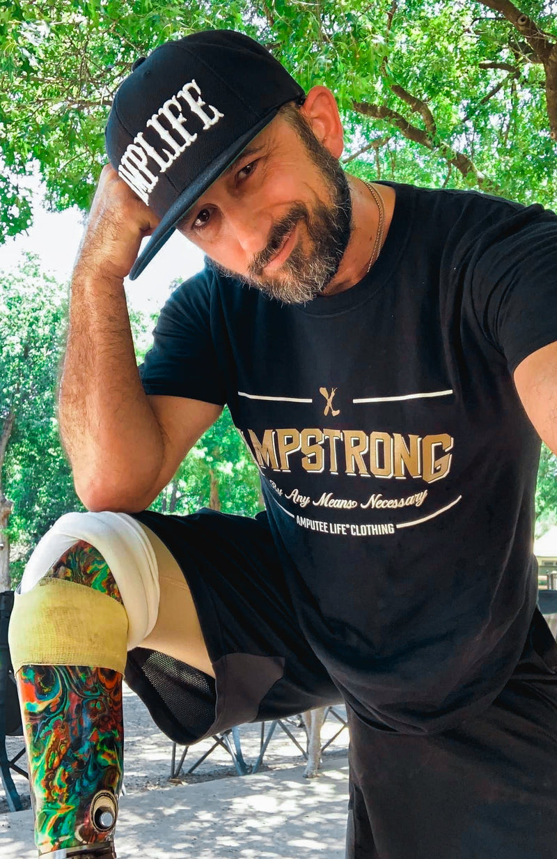 Portrait of Team Amplife® Ambassador Cody Terro wearing the Ampstrong T-Shirt