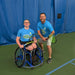 Portrait of Cincinnati Tennis Foundation Championship wheelchair and para-standing competitors with their tennis racquets.