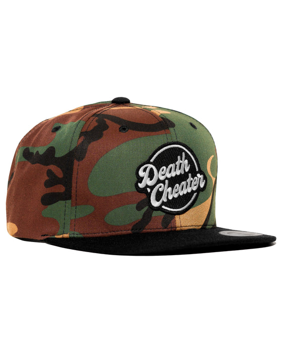 Death Cheater Halo Patch Camo & Black Flat Bill Snapback