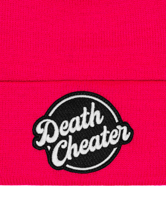 Death Cheater Halo Patch Hot Pink Beanie