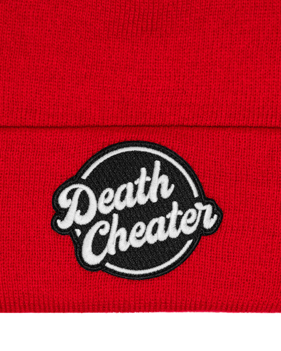 Death Cheater Halo Patch Red Beanie