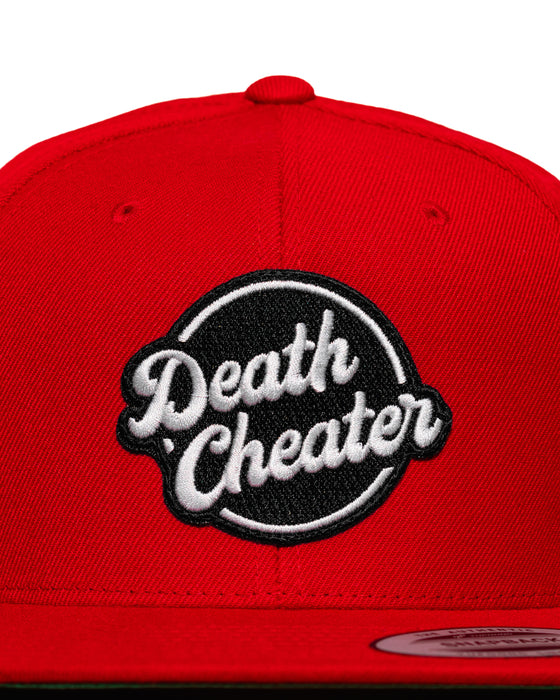 Death Cheater Halo Patch Red Flat Bill Snapback