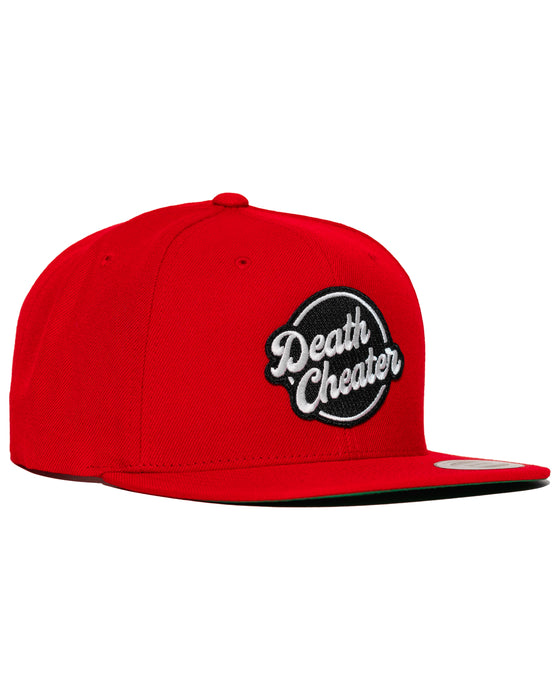 Death Cheater Halo Patch Red Flat Bill Snapback