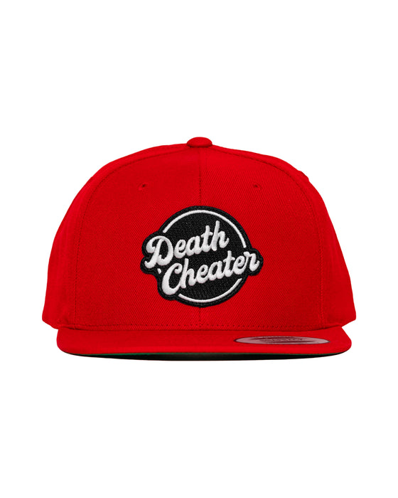 Death Cheater Halo Patch Red Flat Bill Snapback