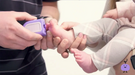 Parent trimming toddler toenails with ClipDifferent Lil Nipper