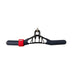 Equip Products Left Neglect Red Straps attached to a rowing bar on a white background.
