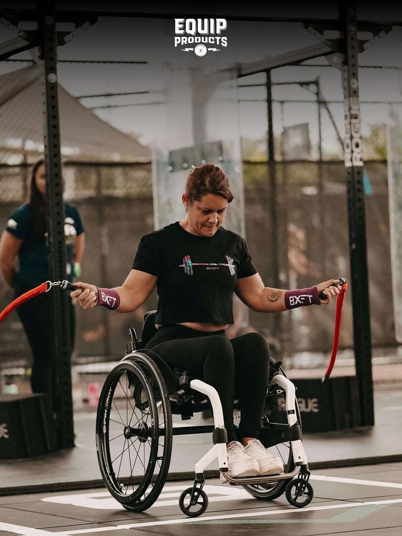 An athlete using the Equip Products Multi Ropes in a CrossFit competition.