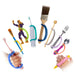 Various tools with an EaZyHold Grid Aid on a white background