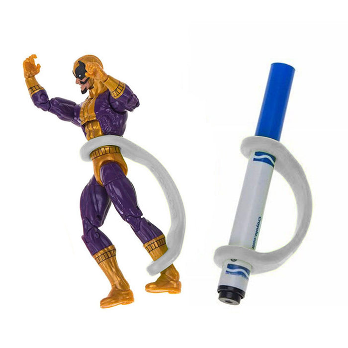 Action figure and blue marker with a platinum EaZyHold Grip Aid on a white background
