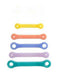 Set of five colorful EaZyHold Grip Aids on a white background