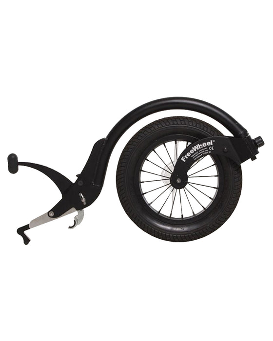 FreeWheel Wheelchair Attachment Black on a white background.