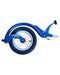 FreeWheel Wheelchair Attachment Blue on a white background.