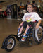 FreeWheel Wheelchair Attachment kid user with their device.