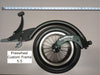FreeWheel Wheelchair Attachment Black Size 5.5" against a tape measure.