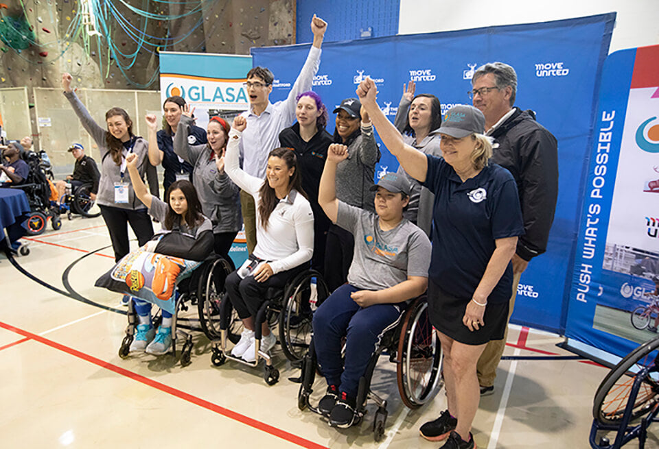 Group photo of Great Lakes Games athletes and volunteers.