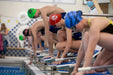Swimmers about to race at the Great Lakes Games.