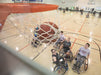 View from a basketball being scored from a game of wheelchair basketball with GLASA athletes.