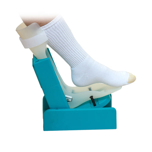 AFO Assist with a white AFO and sock on a white background