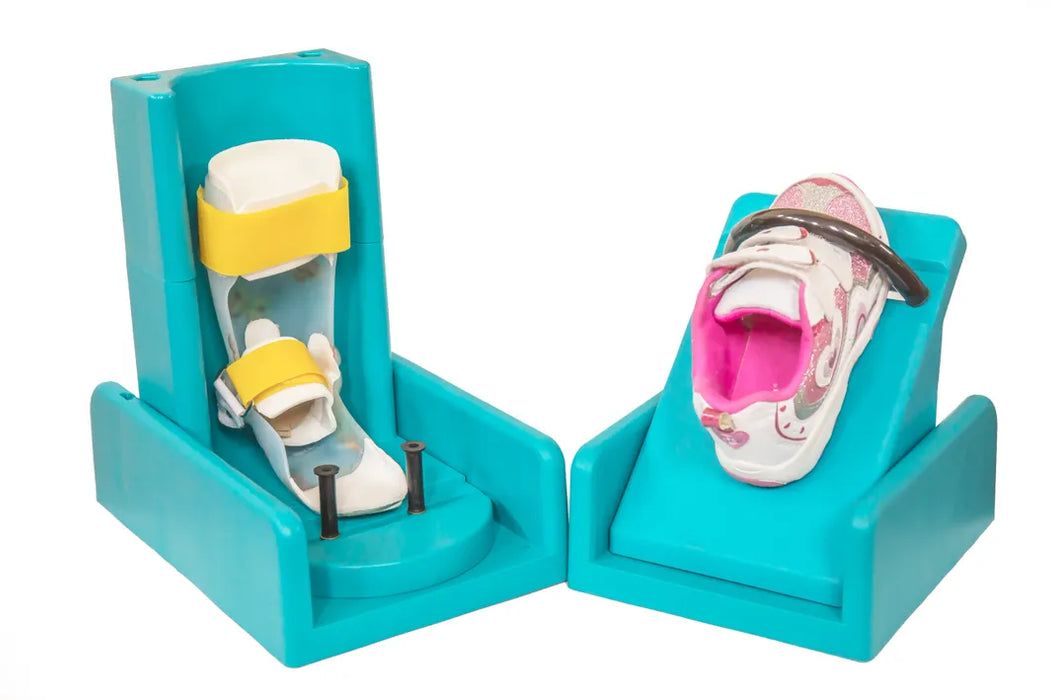 AFO Assist with kids shoes on a white background.