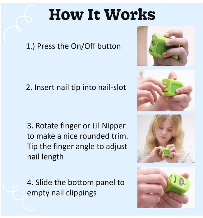 Lil Nipper Baby Safe Adaptive Electric Nail Clippers