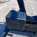 Detail of the right Equip Products Stationary Bike Pedal Block on a stationary bike.