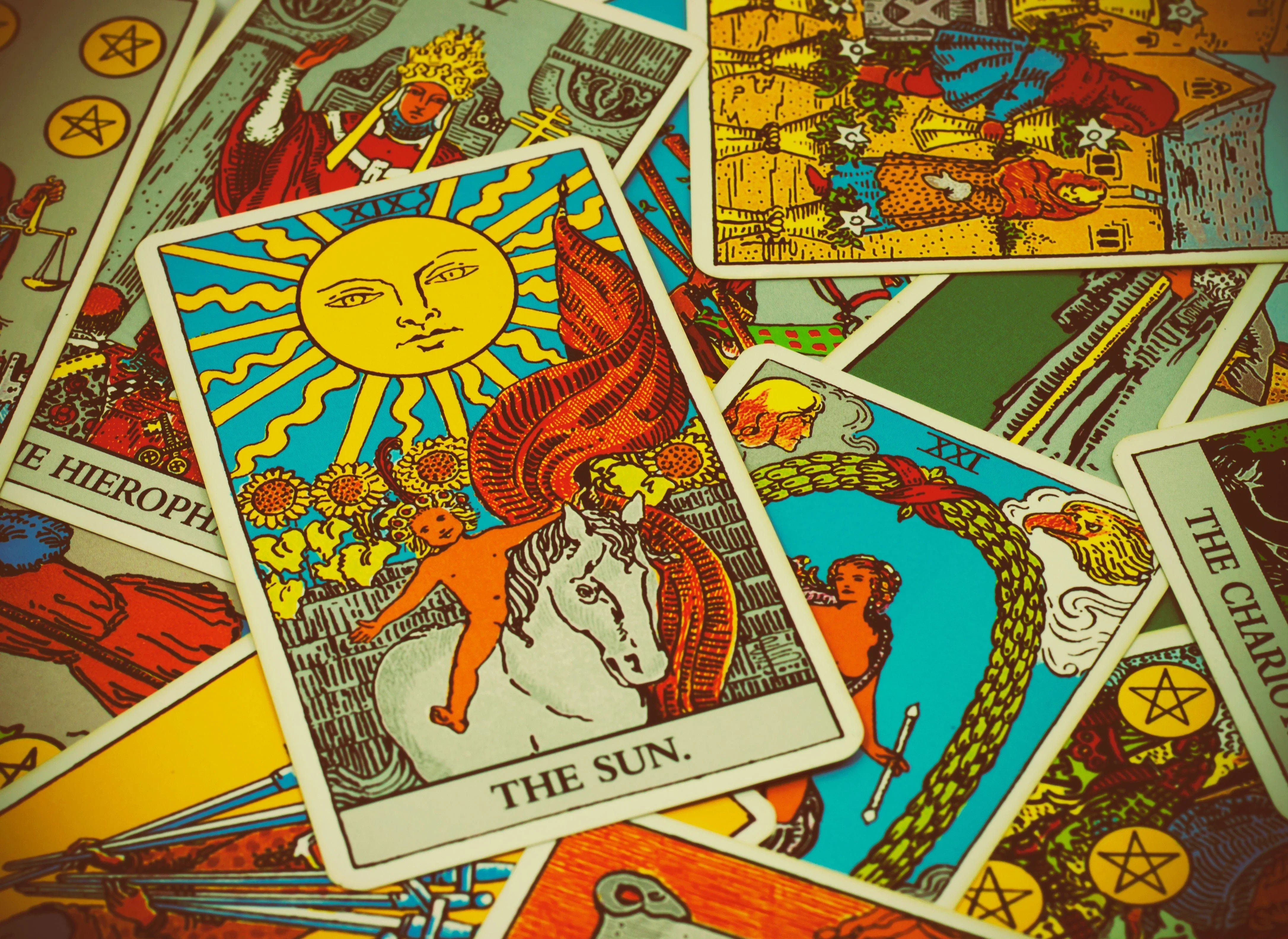 Tarot oracle reading cards and space by Alesandra Folks, Stay Aligned