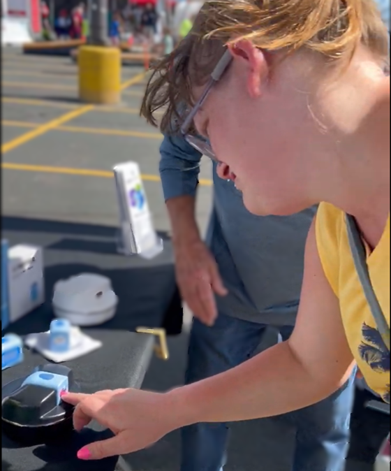 Person with limb difference using ClipDifferent nail clipper