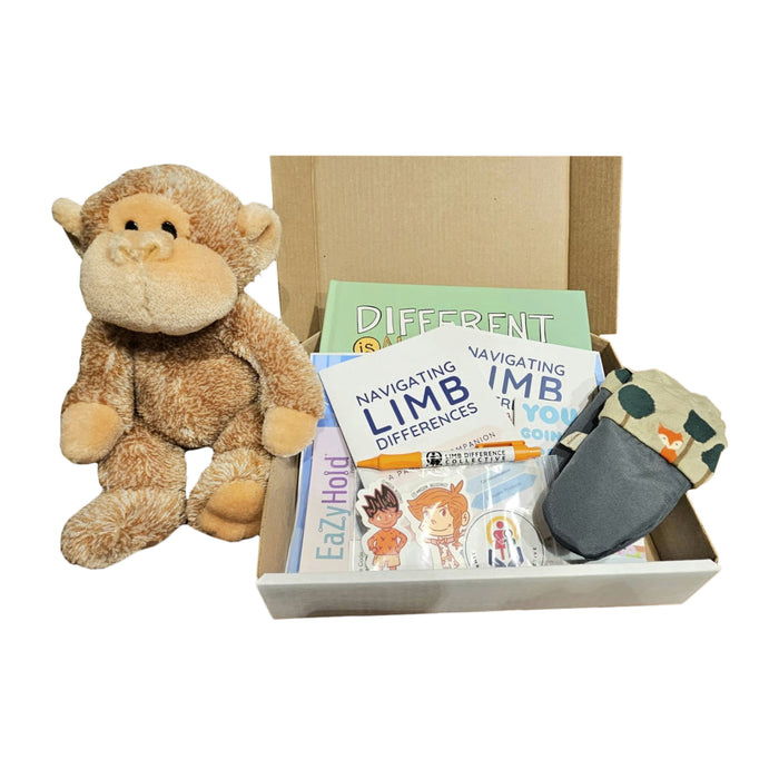 LDC Hugs in a Box Care Package on a white background