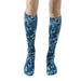 Lairos Blue Flutter Youth / Women's AFO Socks worn on model on a white background