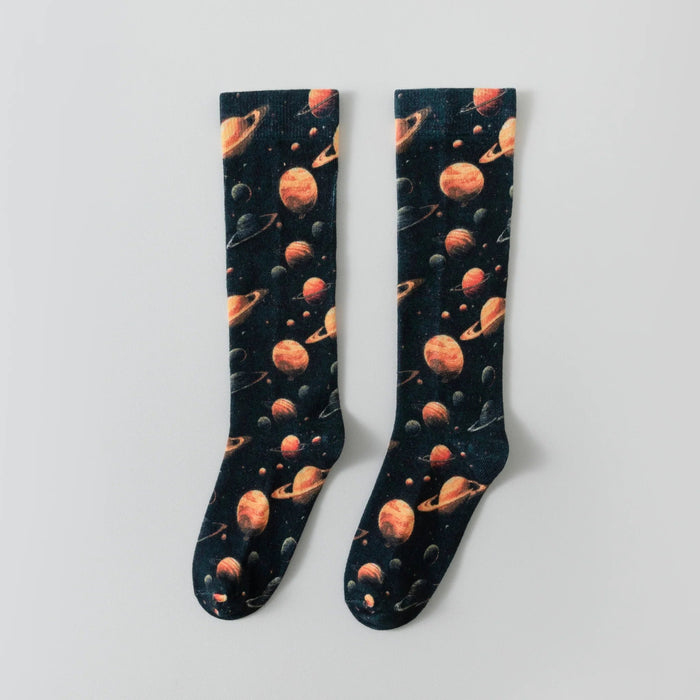Lairos Deep Galaxy Kids' AFO Socks on a white background