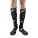 Lairos Deep Galaxy Kids' AFO Socks worn on model on a white background