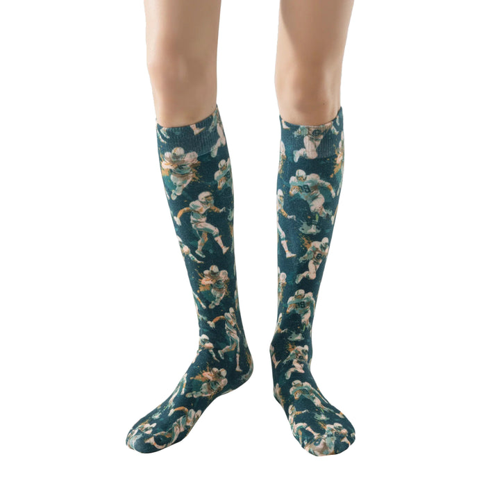 Lairos Game Force Youth / Women's AFO Socks worn on model on a white background