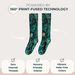 Lairos Magical Forest Kids' AFO Socks on a white background. Text on image: Powered by 360° Print-Fused Technology. Zero Internal Threads. Sensory Friendly Interior. Vibrant, Fade-Resistance Colors