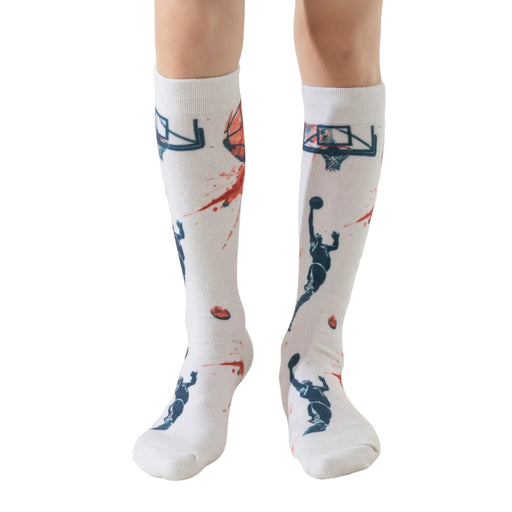 Lairos Slam Dunk Kids' AFO Socks worn on model on a white background