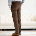 MagnaReady Adaptive Brown Fine Wale Corduroy Magnetic Fly Elastic Waist Pant - back view
