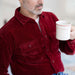 MagnaReady Adaptive Classic Red Corduroy Shirt with Magnetic Closures and Pockets - jacket fashion view