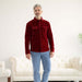 MagnaReady Adaptive Classic Red Corduroy Shirt with Magnetic Closures and Pockets - shirt jacket detail