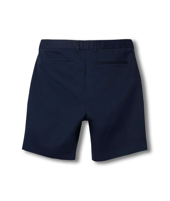 MagnaReady Adaptive Easy-Care Chino Twill Short with Magnetic Closures in Navy - back view