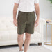 MagnaReady Adaptive Easy-Care Chino Twill Short with Magnetic Closures in Olive - front view
