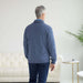 MagnaReady Adaptive Magnetic Front Sweatshirt in Heathered Navy - back view