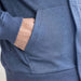 MagnaReady Adaptive Magnetic Front Sweatshirt in Heathered Navy - pocket detail close-up