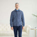 MagnaReady Adaptive Magnetic Front Sweatshirt in Heathered Navy - front view showing comfort and style for limited mobility