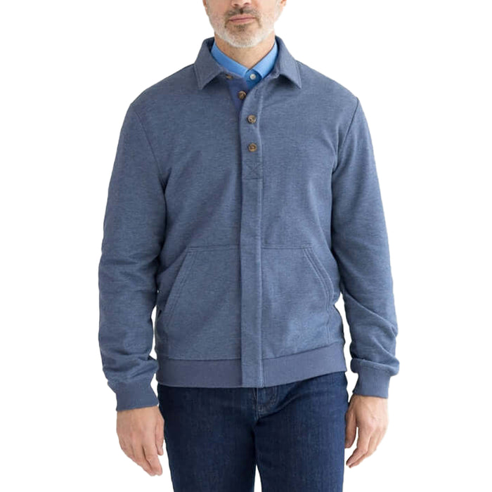 MagnaReady Heathered Navy Adaptive Sweatshirt with Magnetic Front Closure