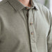 MagnaReady Adaptive Magnetic Front Sweatshirt in Heathered Olive - limited mobility and dexterity support view