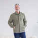 MagnaReady Adaptive Magnetic Front Sweatshirt in Heathered Olive - functional fashionable view