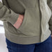MagnaReady Adaptive Magnetic Front Sweatshirt in Heathered Olive - comfort and style detail