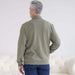 MagnaReady Adaptive Magnetic Front Sweatshirt in Heathered Olive - full front view showing style and function