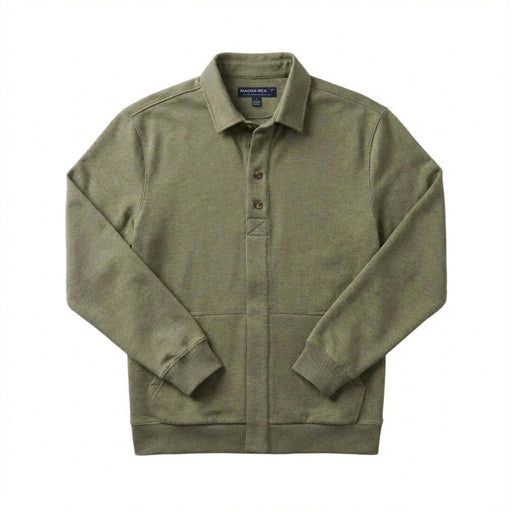 MagnaReady Adaptive Magnetic Front Sweatshirt in Heathered Olive - comfortable wear view